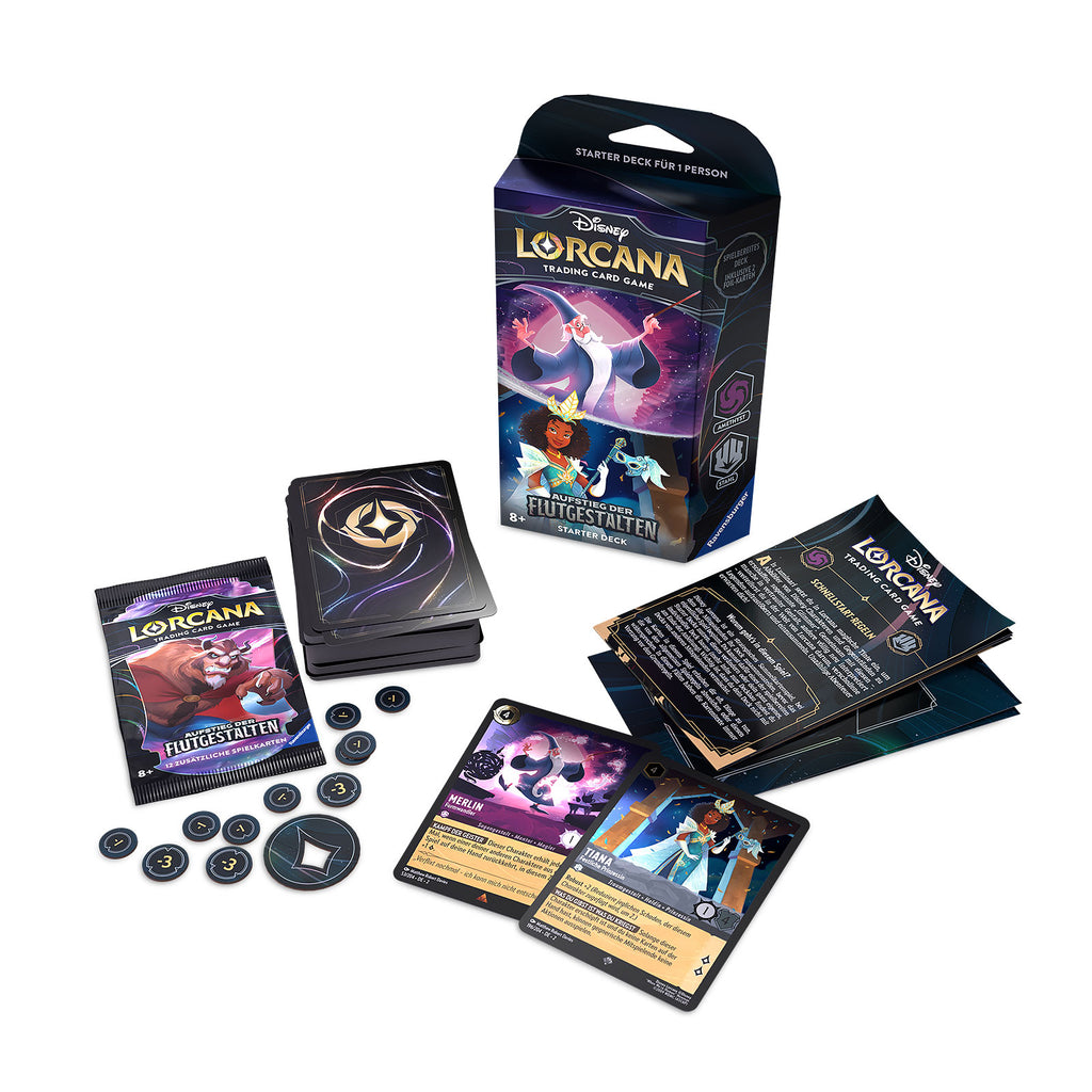 Productafbeelding Disney Lorcana Amethist en Staal Starterset - Opkomst van de Getijdenvormen Trading Card Game