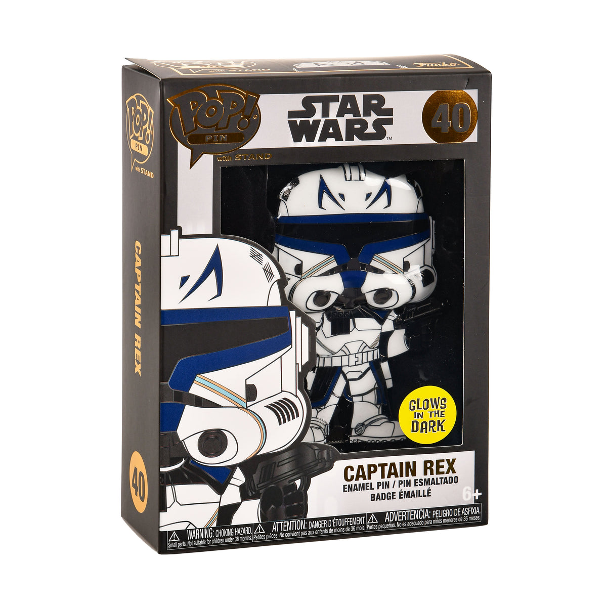 Productafbeelding Star Wars The Clone Wars - Captain Rex Glow in the Dark Funko Pop Pin 10 cm