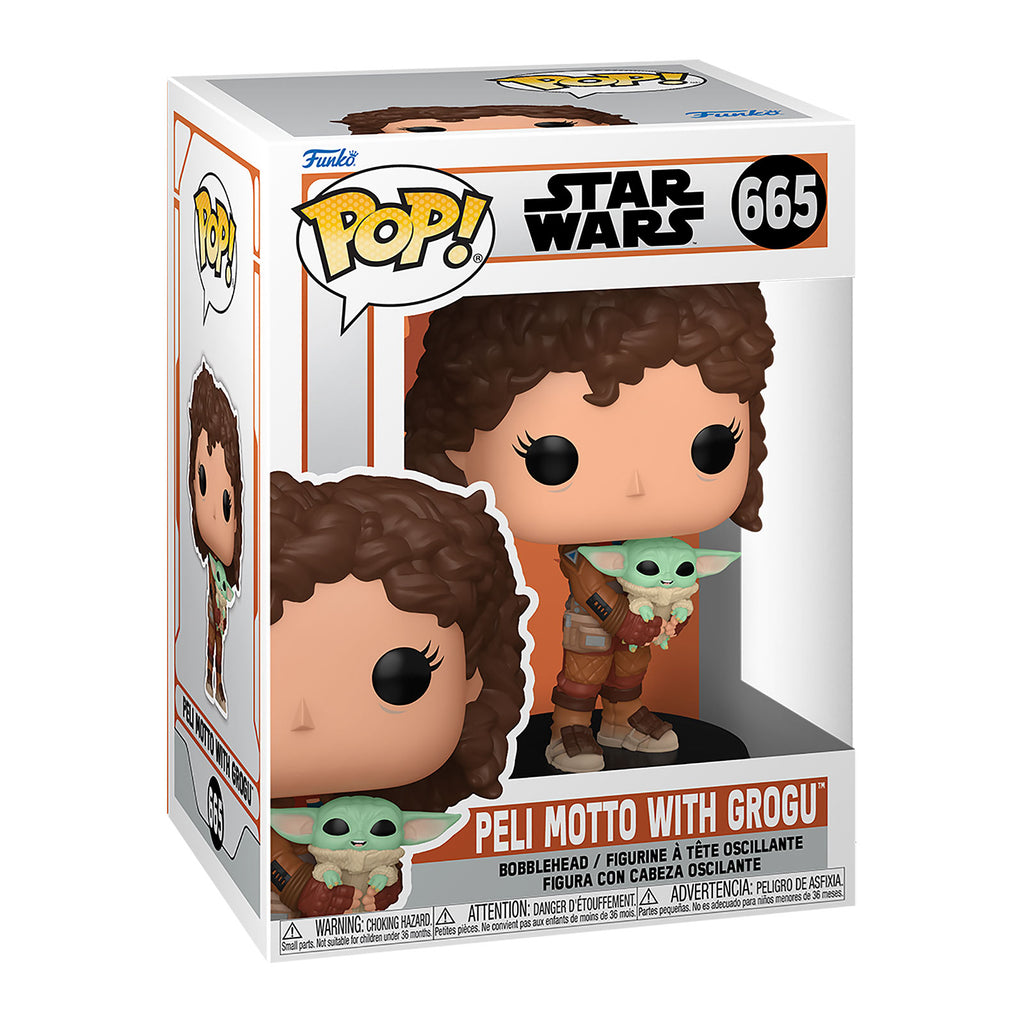 Productafbeelding Peli Motto met Grogu Funko Pop Bobblehead Figuur - Star Wars The Mandalorian