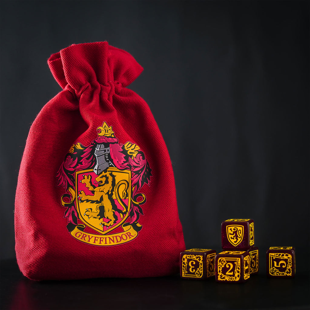 Productafbeelding Harry Potter - Griffoendor RPG Dobbelset 5-delig met Dobbelzak Rood
