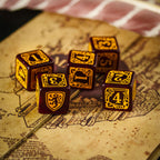 Productafbeelding Harry Potter - Griffoendor RPG Dobbelset 5-delig met Dobbelzak Rood