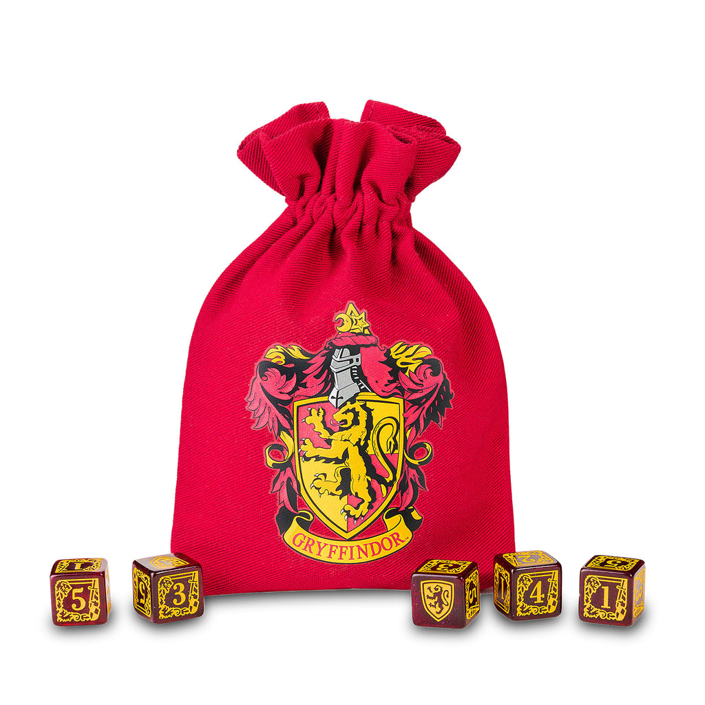 Productafbeelding Harry Potter - Griffoendor RPG Dobbelset 5-delig met Dobbelzak Rood