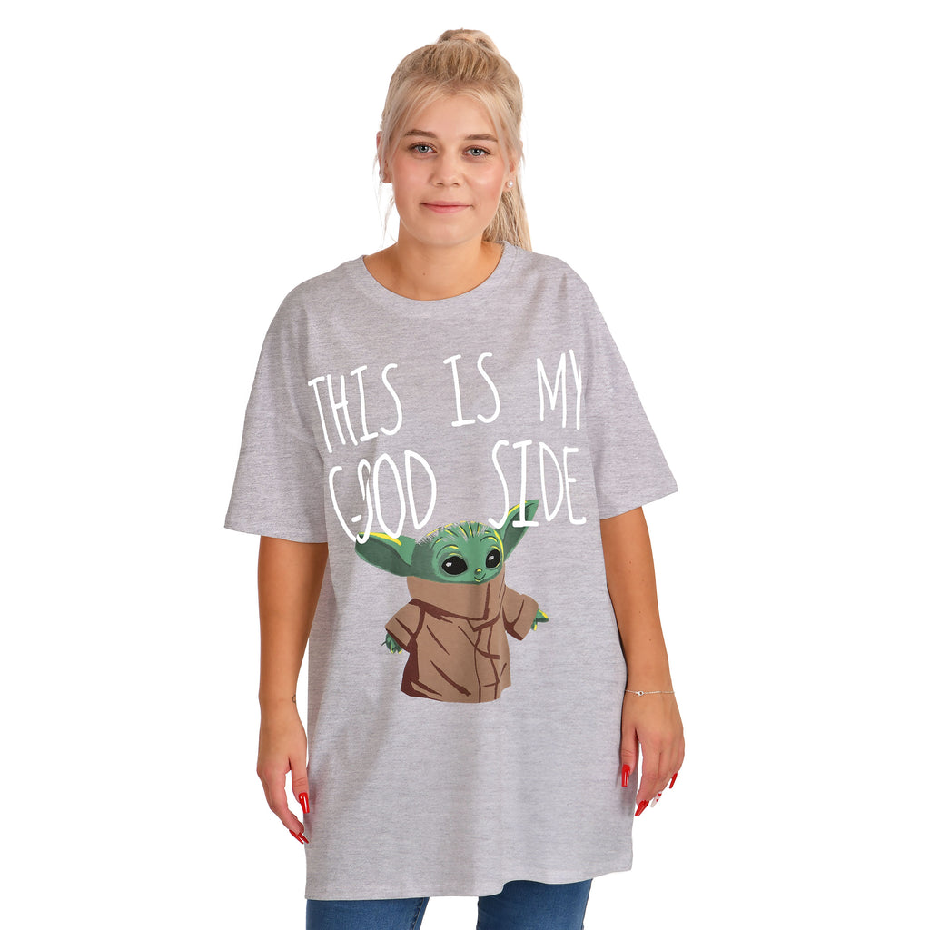 Productafbeelding Grogu Good Side Oversize T-shirt Wit - Star Wars The Mandalorian