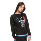 Productafbeelding Lilo & Stitch - Rainbow Stitch Sweater Dames zwart