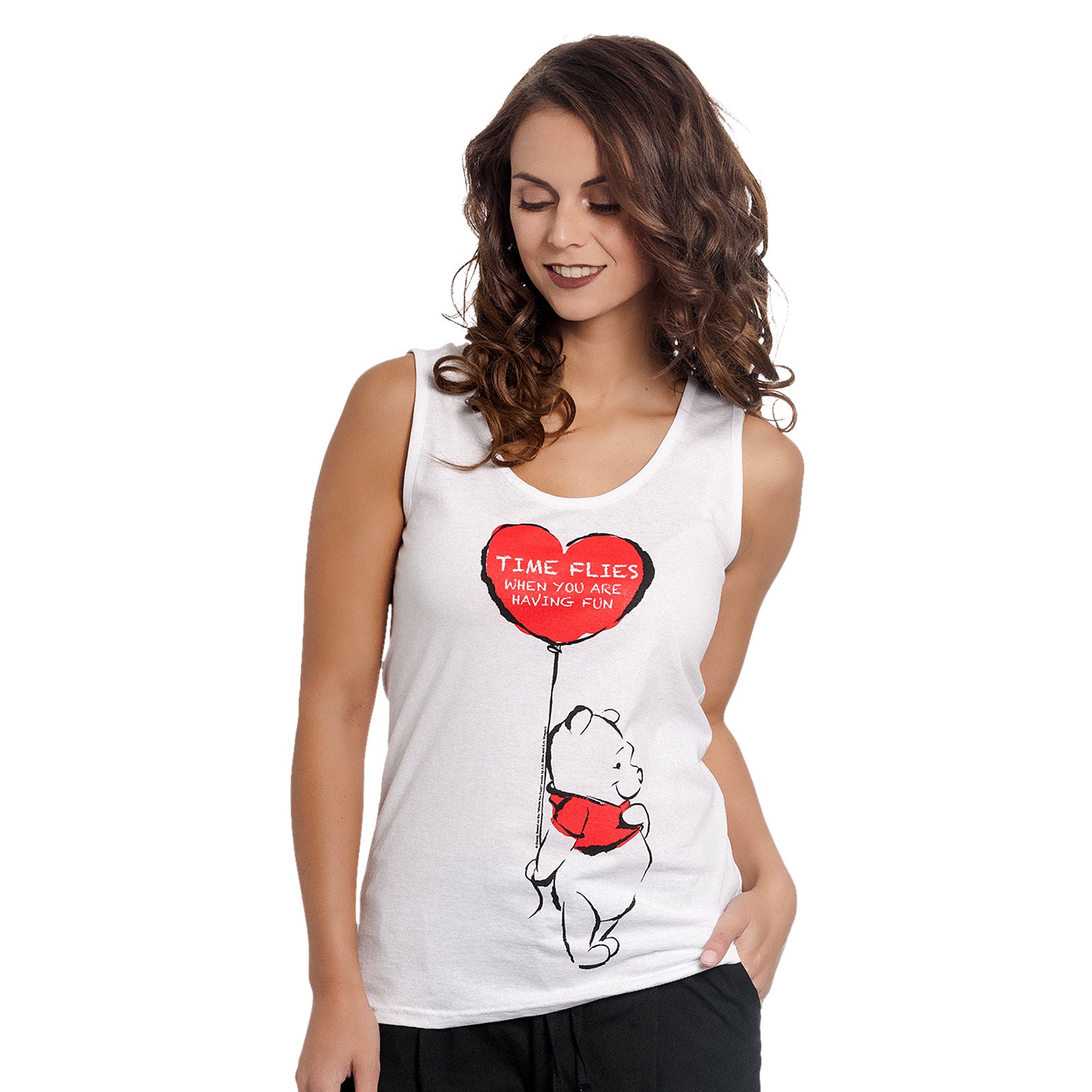 Productafbeelding Winnie de Poeh - Time Flies Dames Tanktop Wit