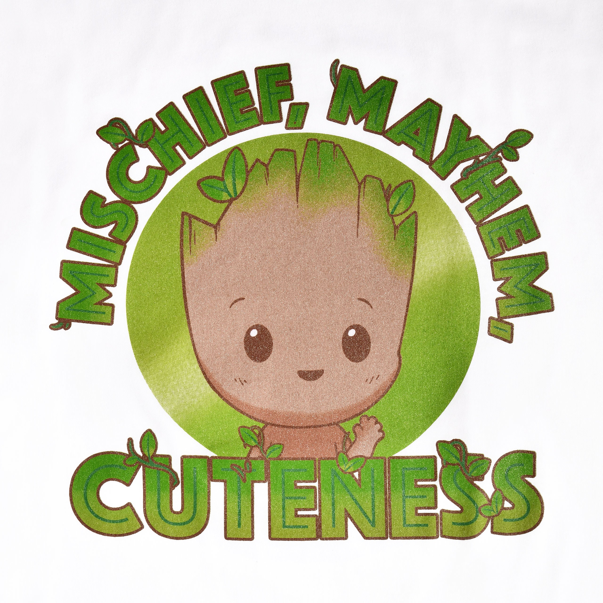Productafbeelding Guardians of the Galaxy - Groot Cuteness Dames Losse Pasvorm T-shirt Wit