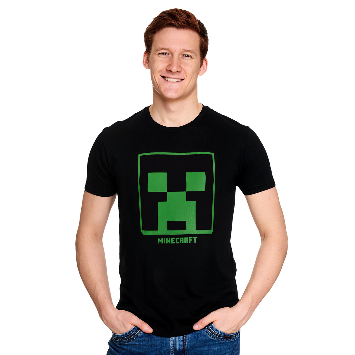 Productafbeelding Minecraft - Creeper Logo T-shirt zwart
