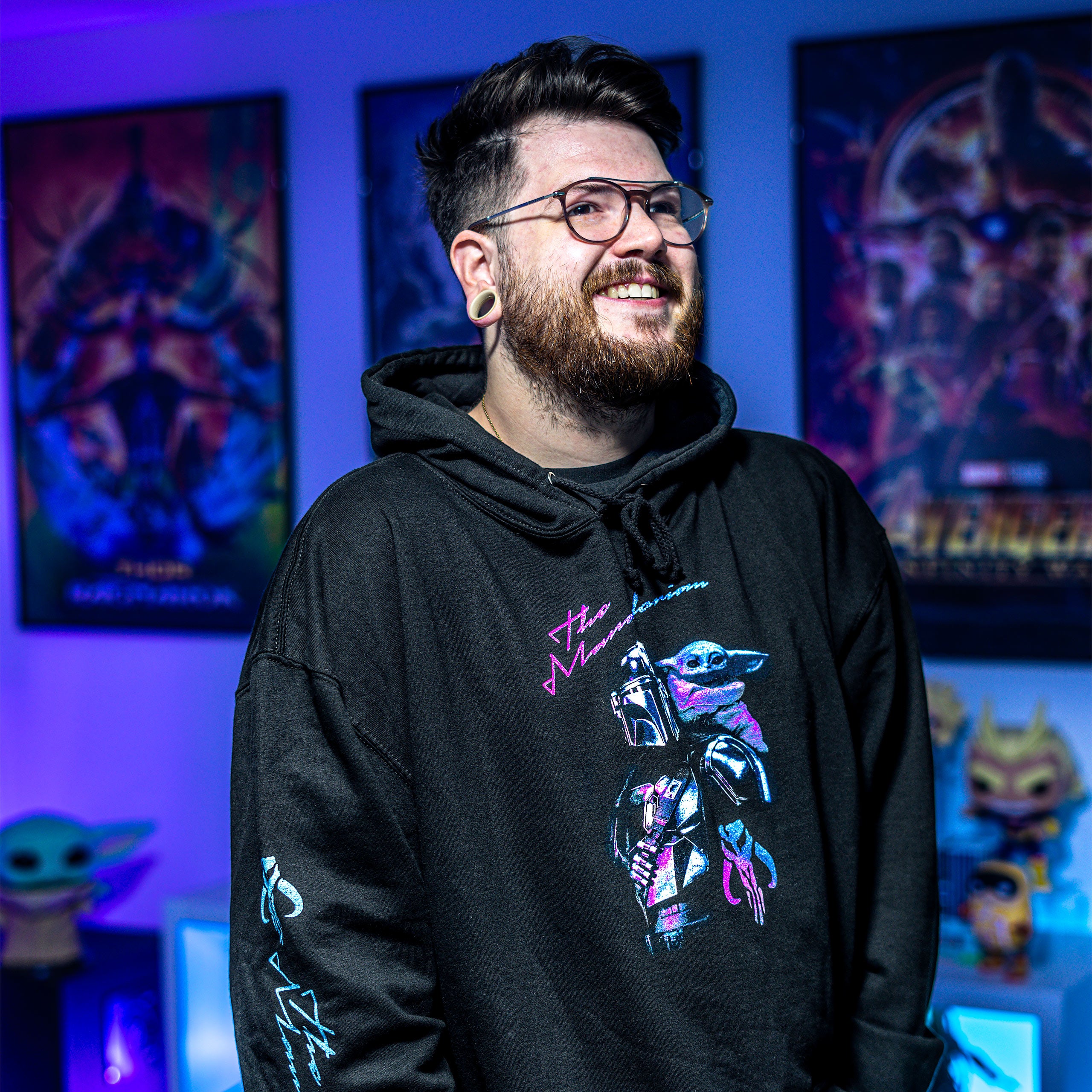 Productafbeelding Mando en Grogu Hoodie zwart - Star Wars The Mandalorian