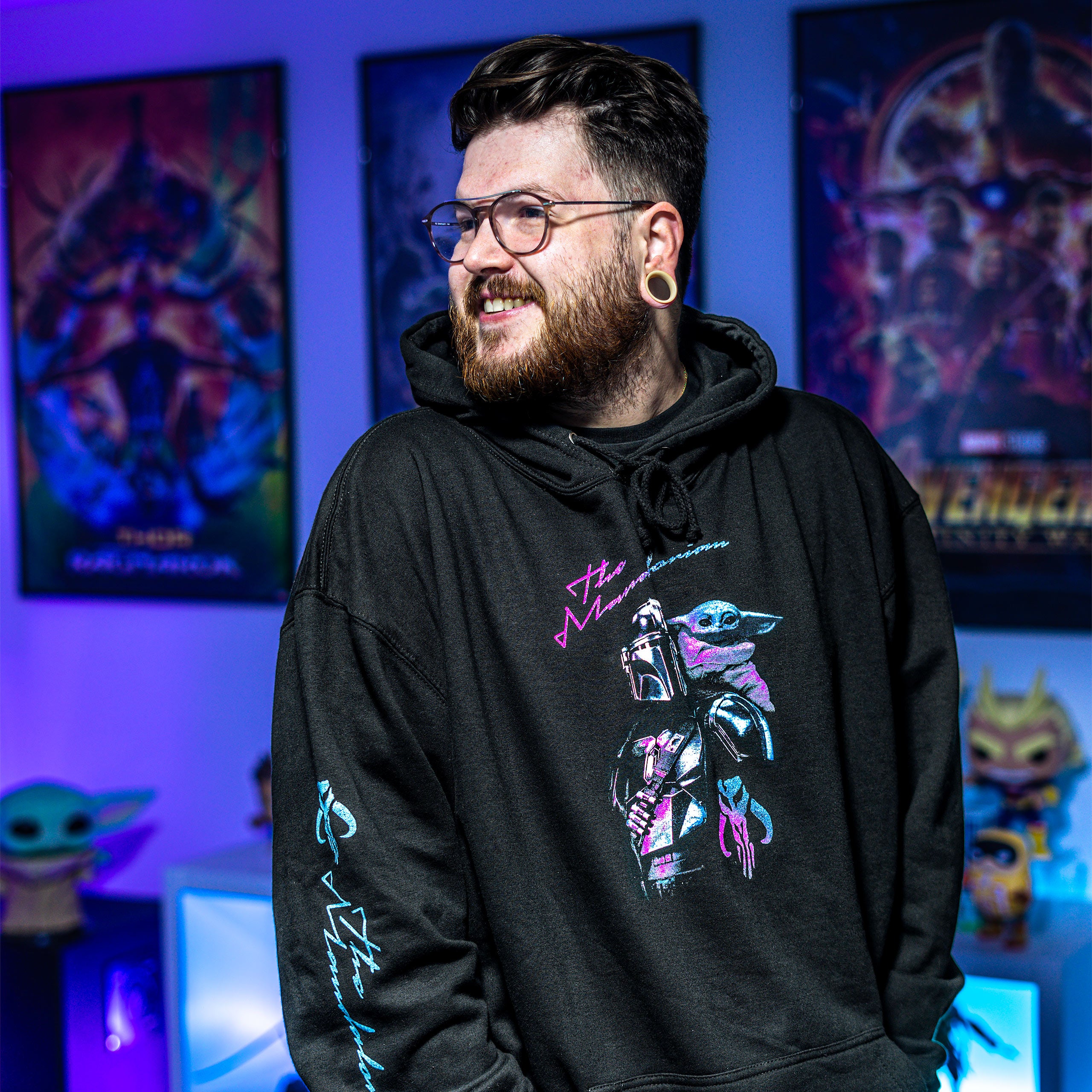 Productafbeelding Mando en Grogu Hoodie zwart - Star Wars The Mandalorian