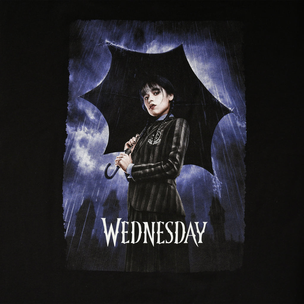 Productafbeelding Wednesday - Teaser Poster Oversize T-shirt zwart