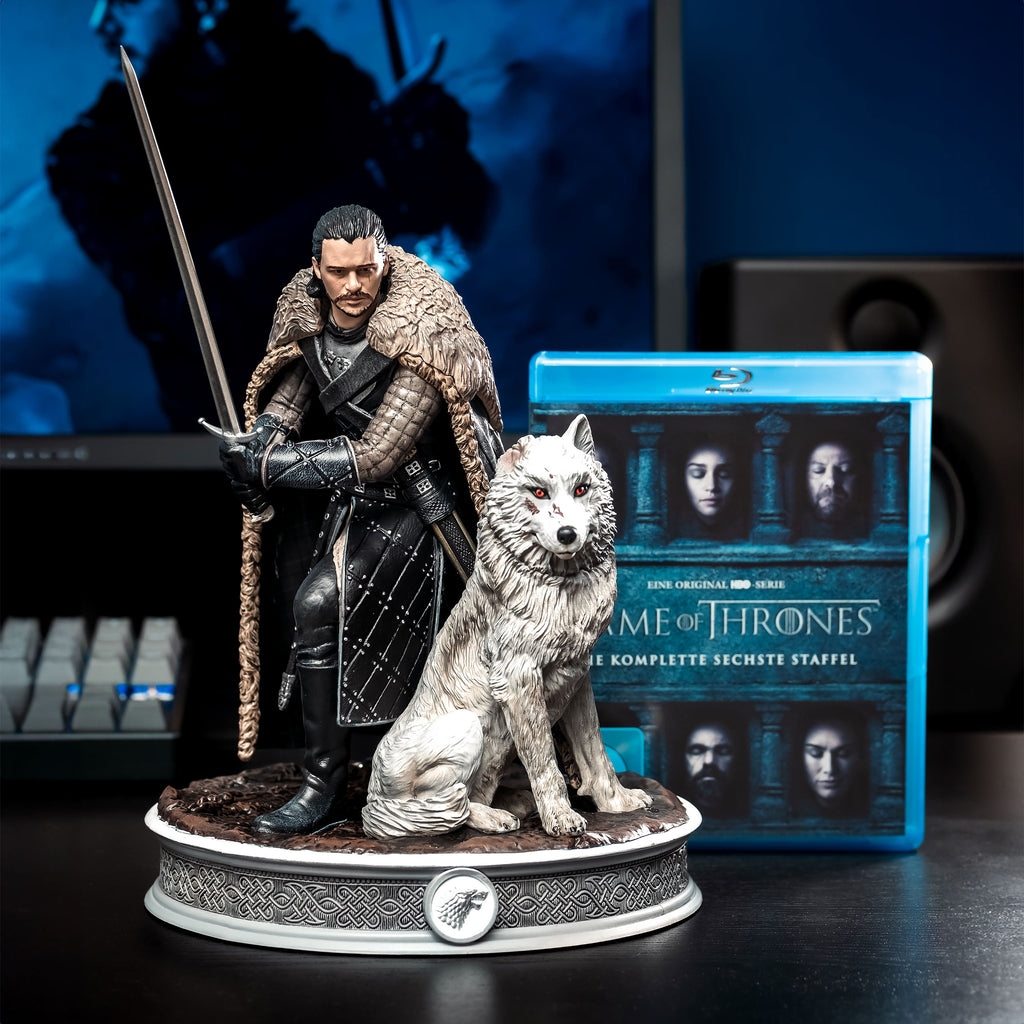 Productafbeelding Game of Thrones - Jon Snow met Ghost Beeldje