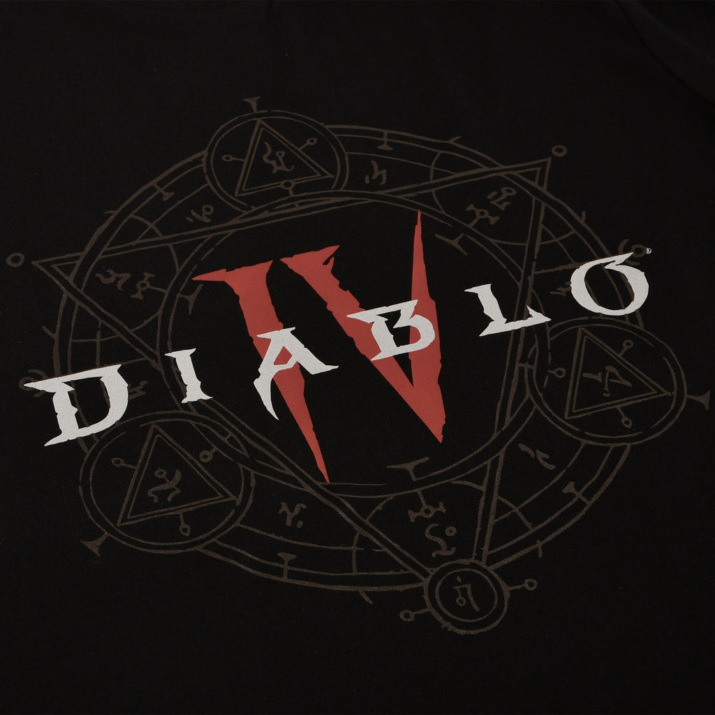 Productafbeelding Diablo IV - Hexagram Logo T-Shirt Zwart