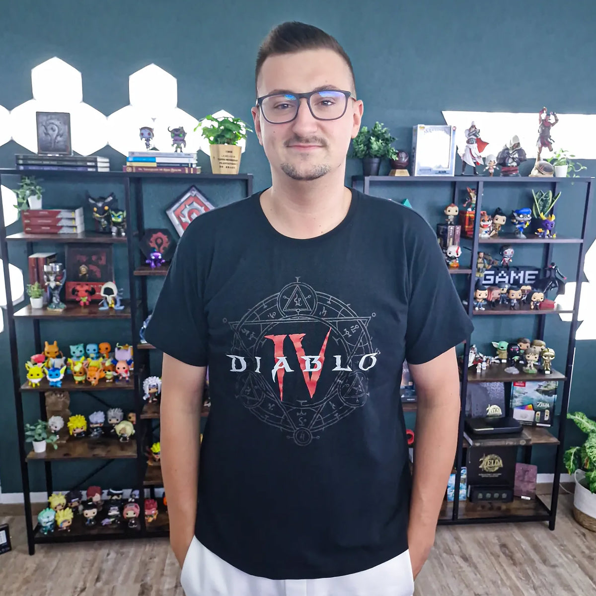 Productafbeelding Diablo IV - Hexagram Logo T-Shirt Zwart