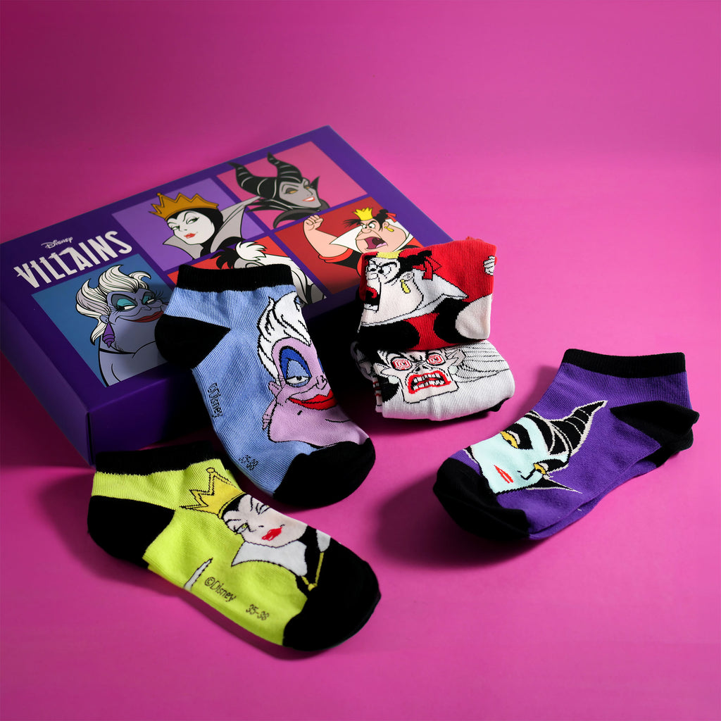 Productafbeelding Disney - Villains Bad Girls Sneaker Sokken 5-delige set