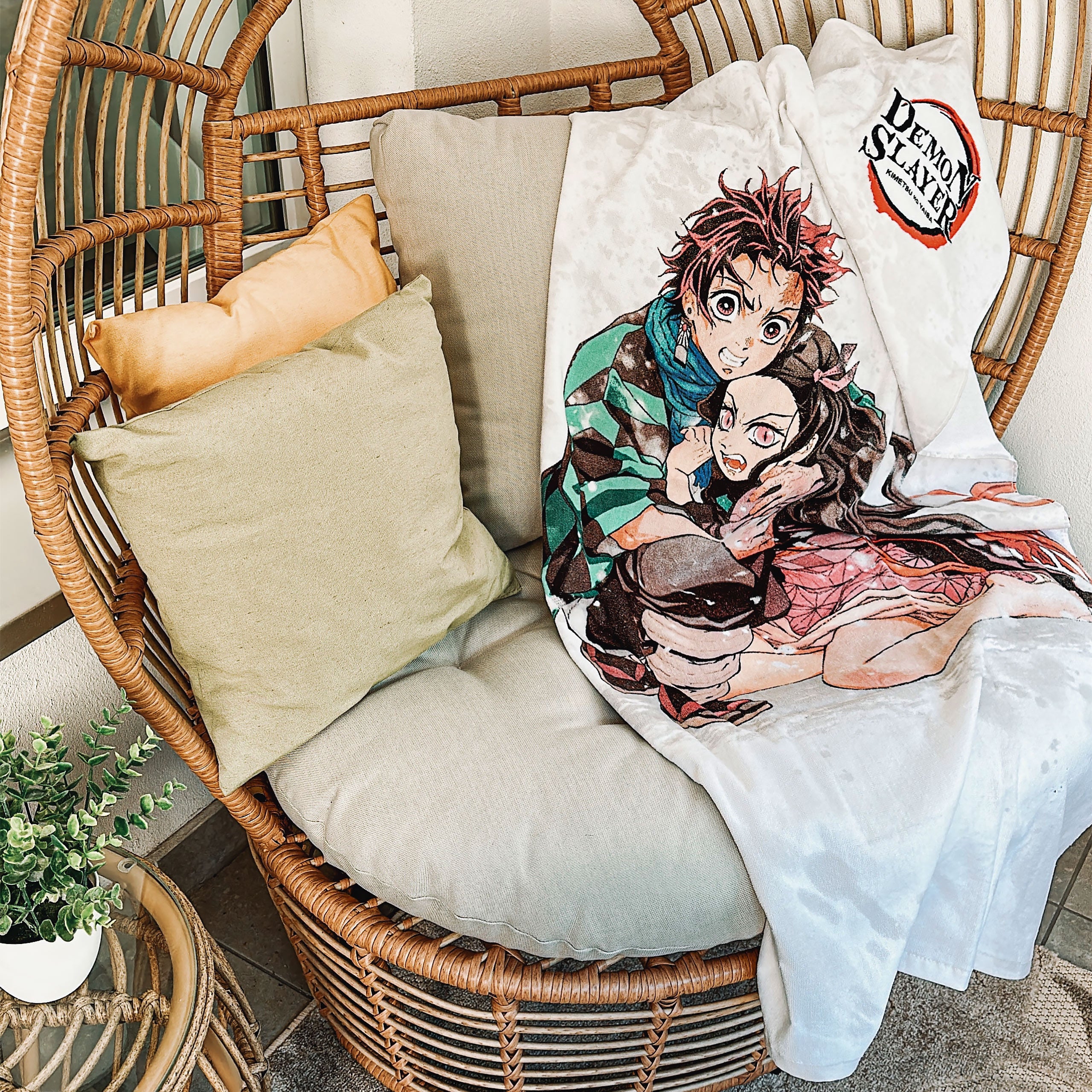 Productafbeelding Demon Slayer - Nezuko en Tanjiro Kamado Strandhanddoek