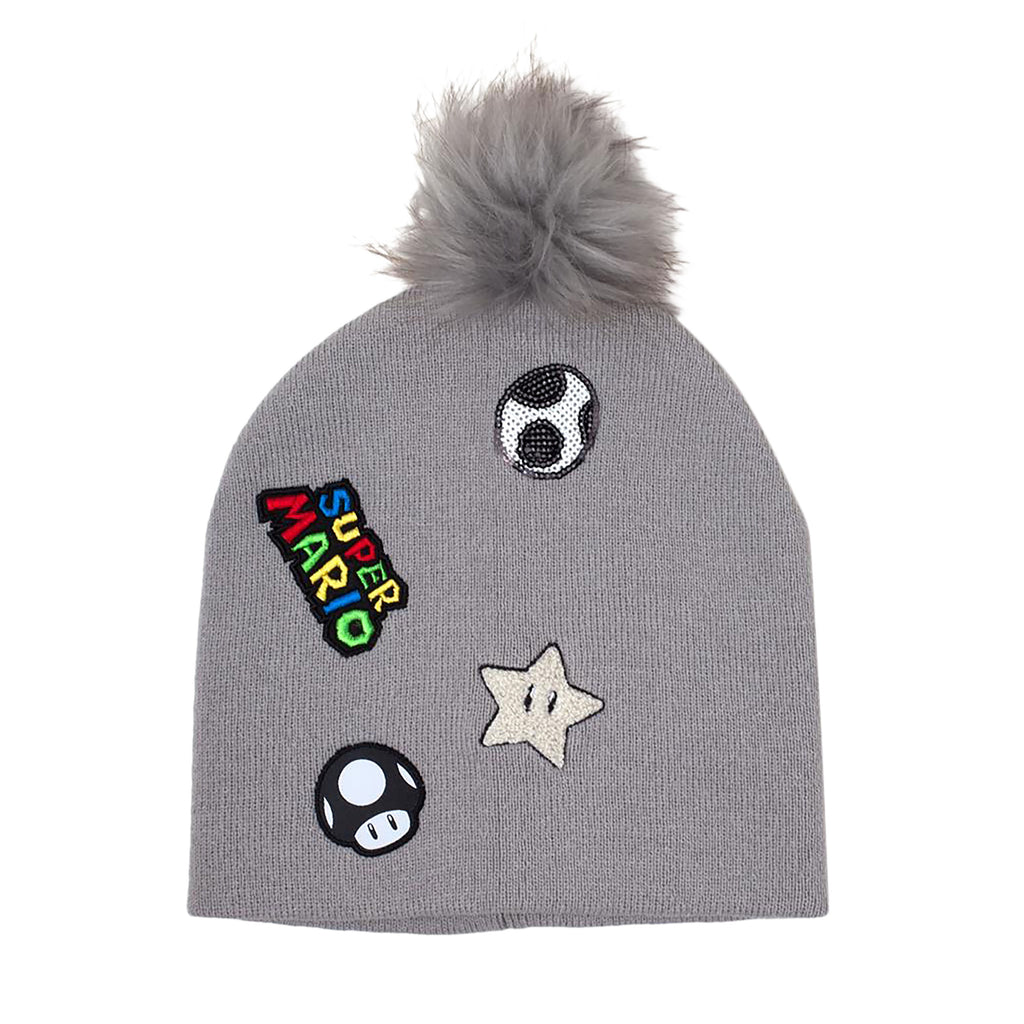 Productafbeelding Super Mario - Iconen Muts met Pompon Grijs