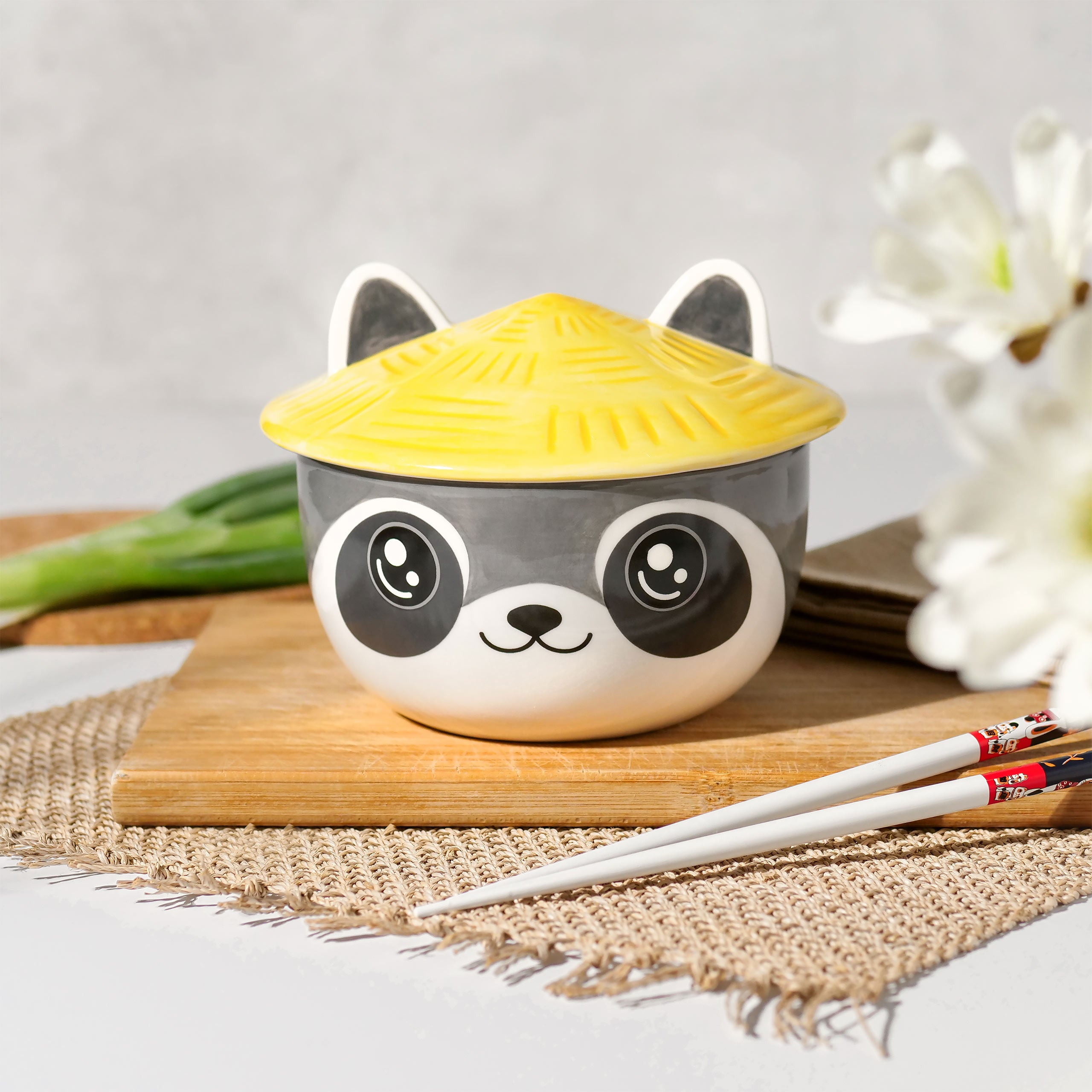 Productafbeelding Wasbeer Kawaii Kom met Deksel voor Anime Fans