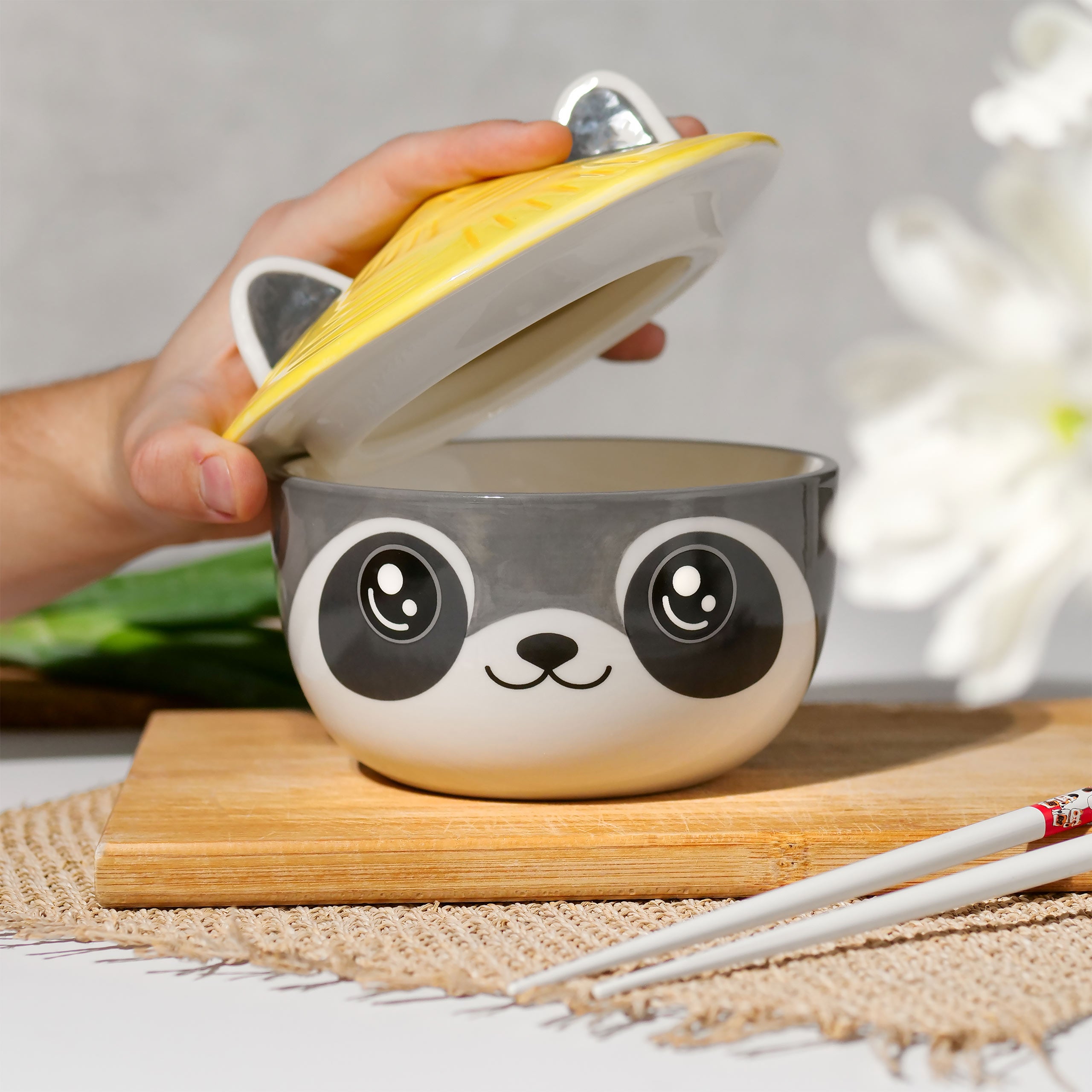 Productafbeelding Wasbeer Kawaii Kom met Deksel voor Anime Fans