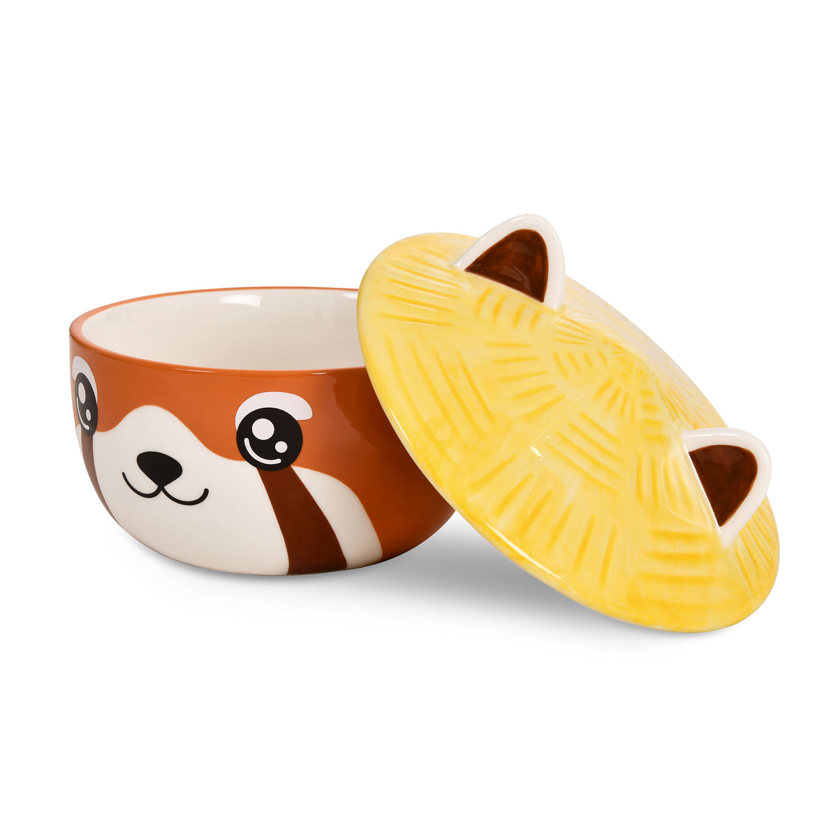 Productafbeelding Rode Panda Kawaii Kom met Deksel voor Anime Fans