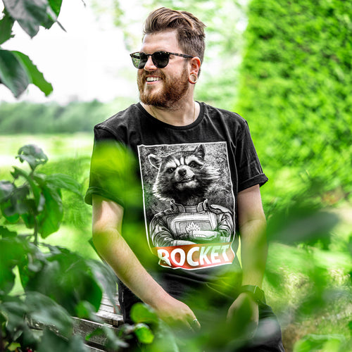 Productafbeelding Rocket Raccoon T-Shirt Zwart - Marvel