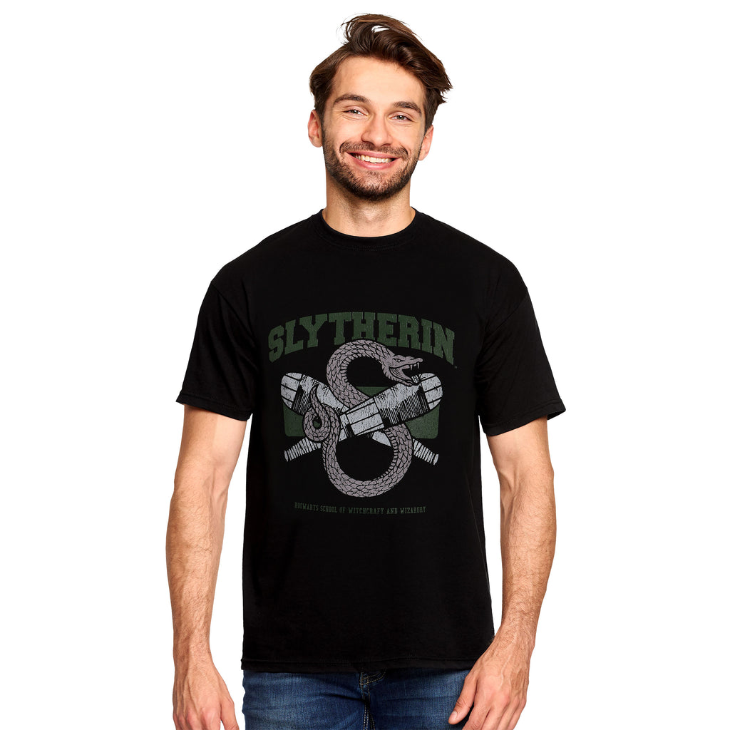 Productafbeelding Zwart Slytherin Quidditch College T-Shirt - Harry Potter