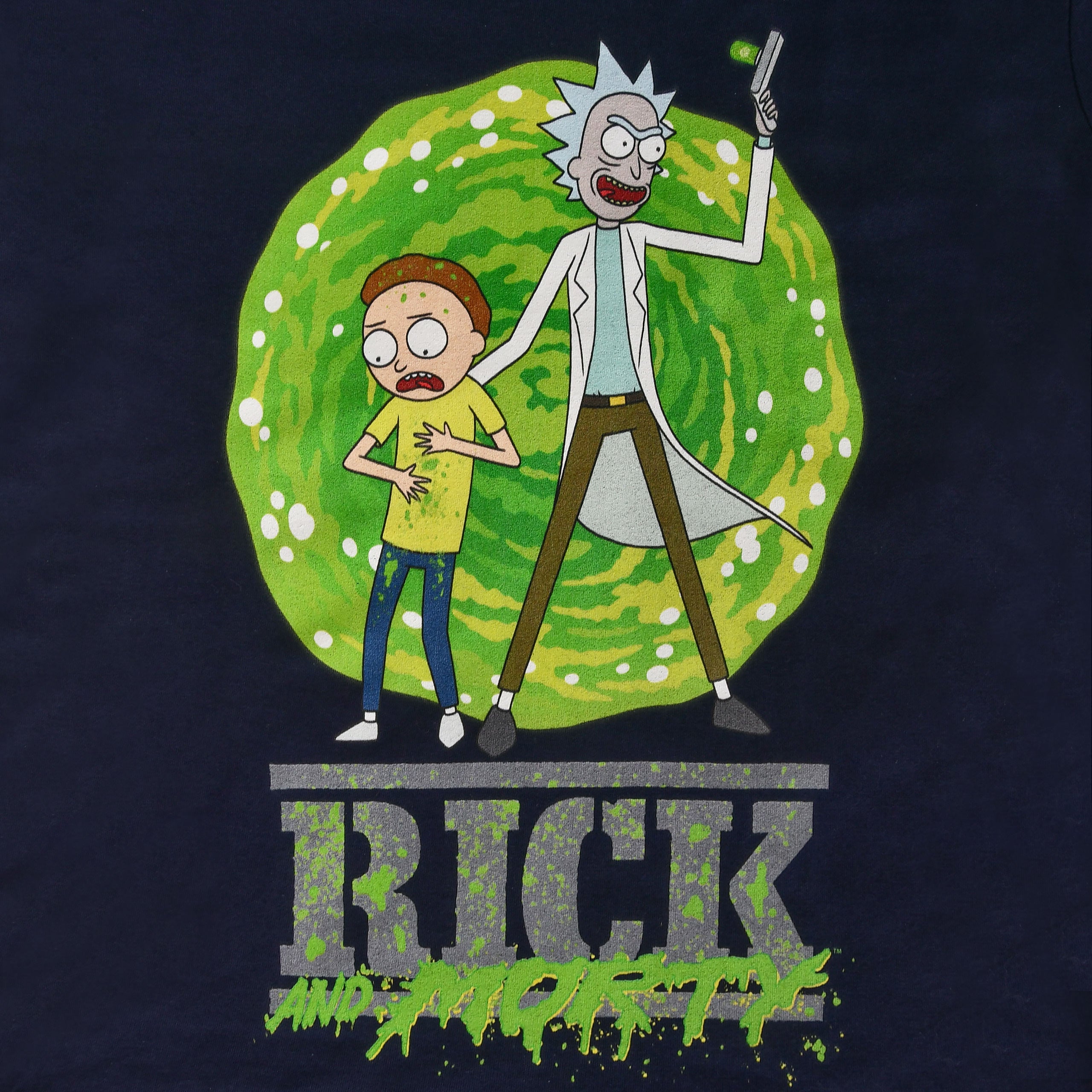 Productafbeelding Rick en Morty - Portal T-shirt blauw