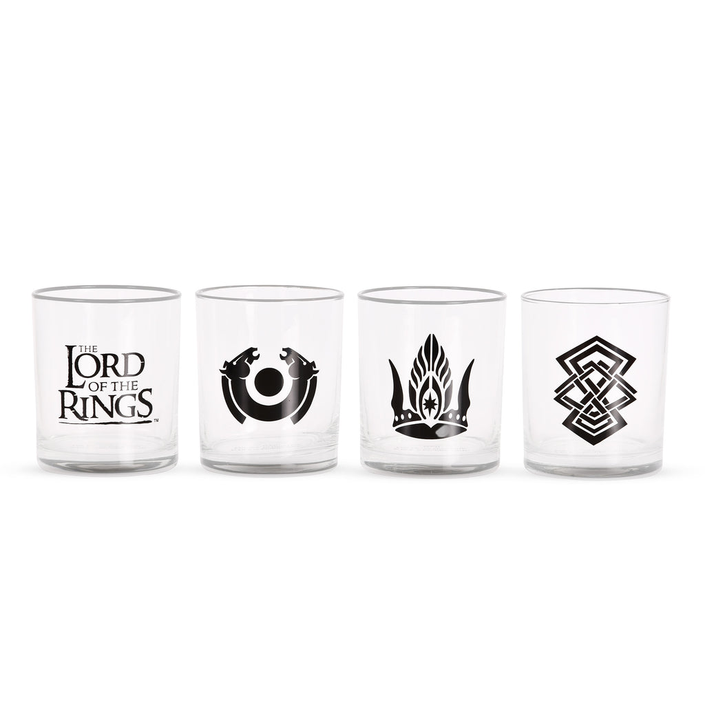 Productafbeelding Midden-aarde Symbool Glazen 4-delige Set - Lord of the Rings