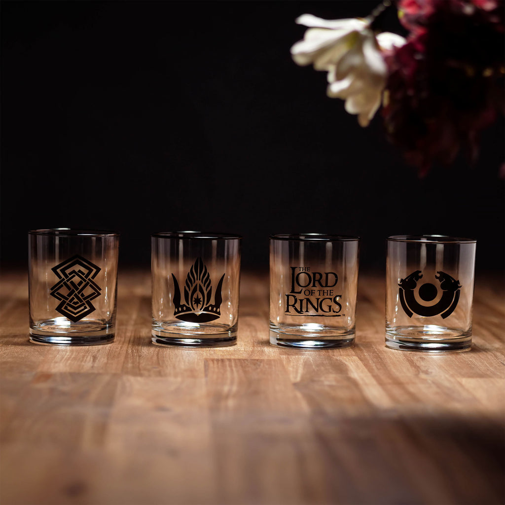 Productafbeelding Midden-aarde Symbool Glazen 4-delige Set - Lord of the Rings
