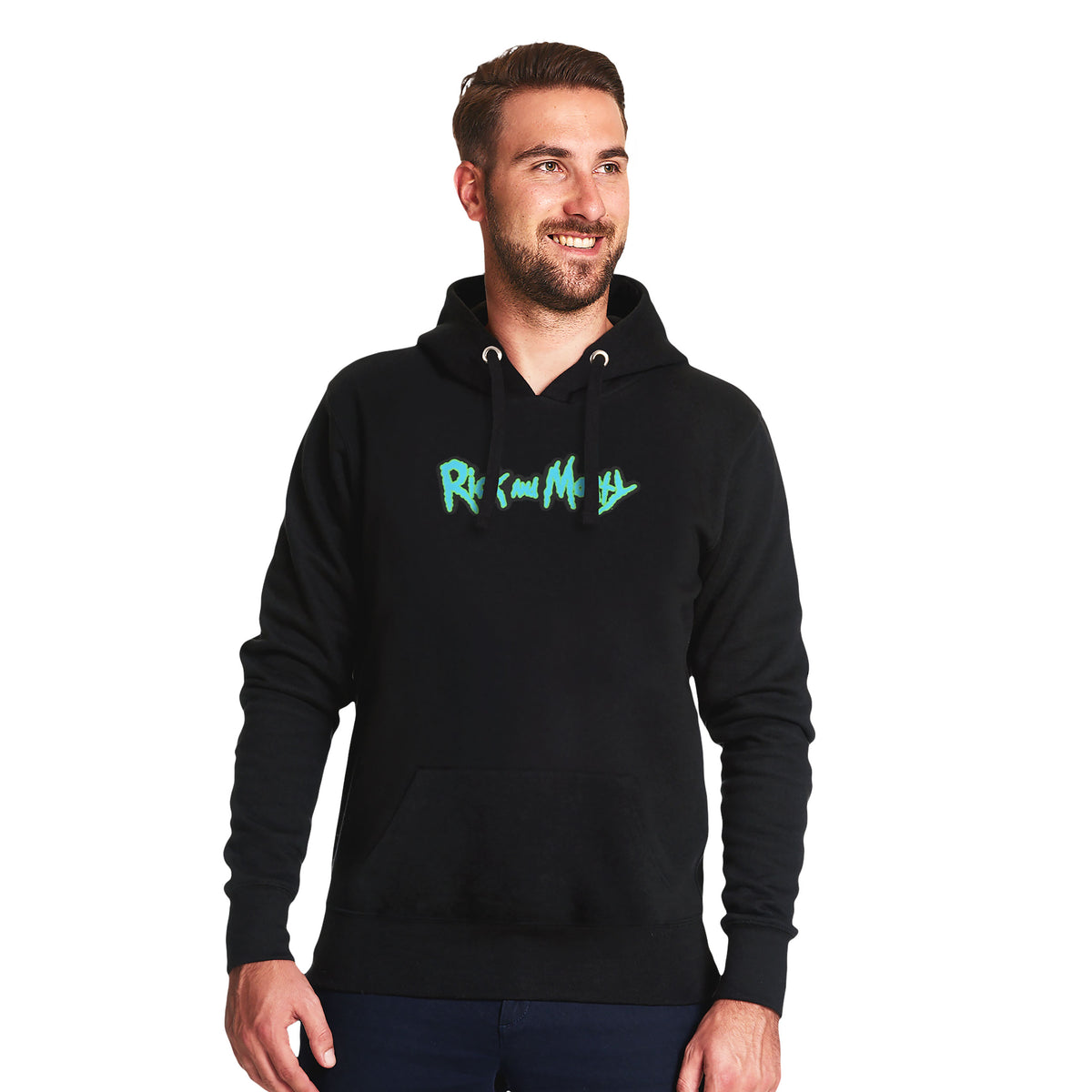 Productafbeelding Rick en Morty - Portal Boyz Glow in the Dark Hoodie zwart