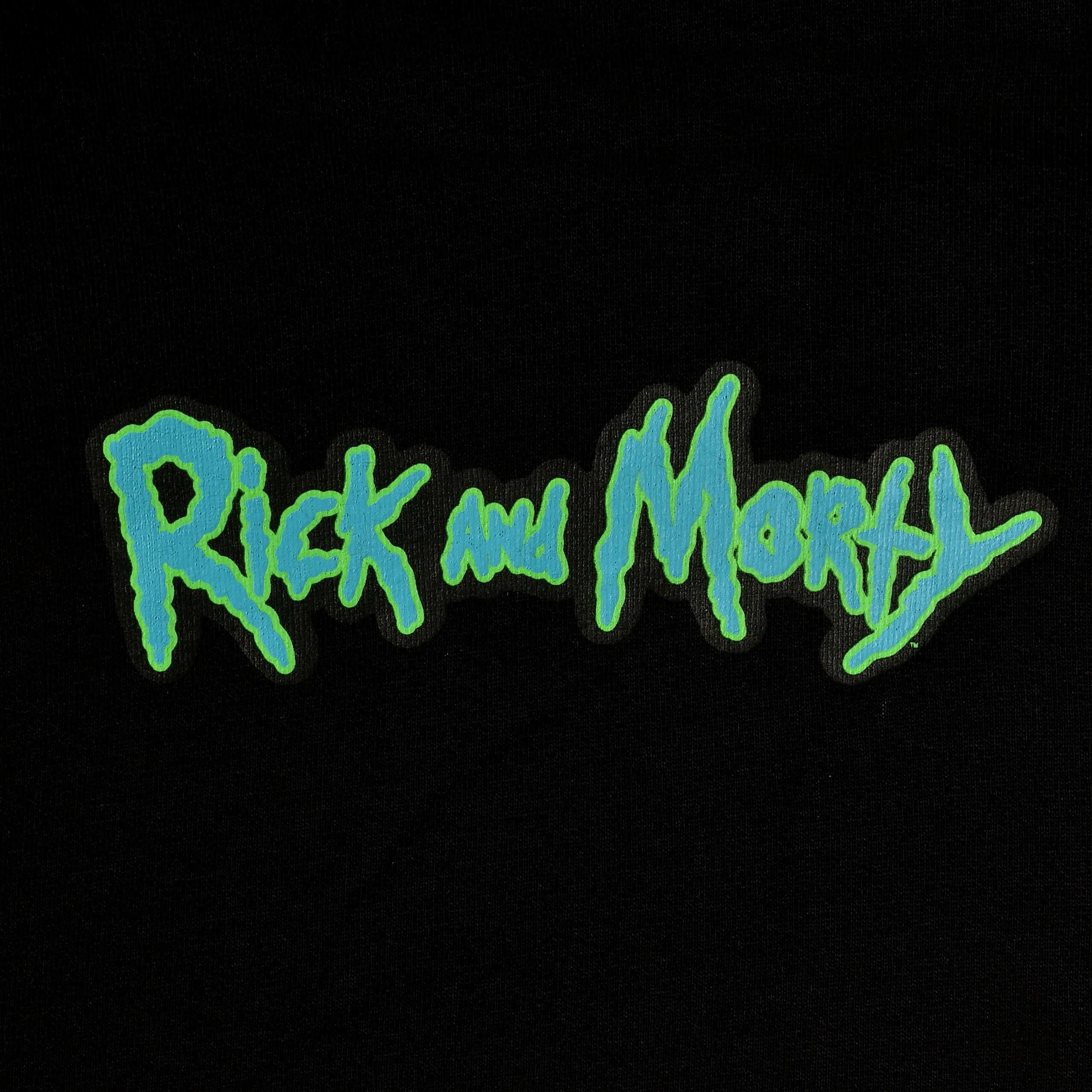 Productafbeelding Rick en Morty - Portal Boyz Glow in the Dark Hoodie zwart