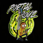 Productafbeelding Rick en Morty - Portal Boyz Glow in the Dark Hoodie zwart