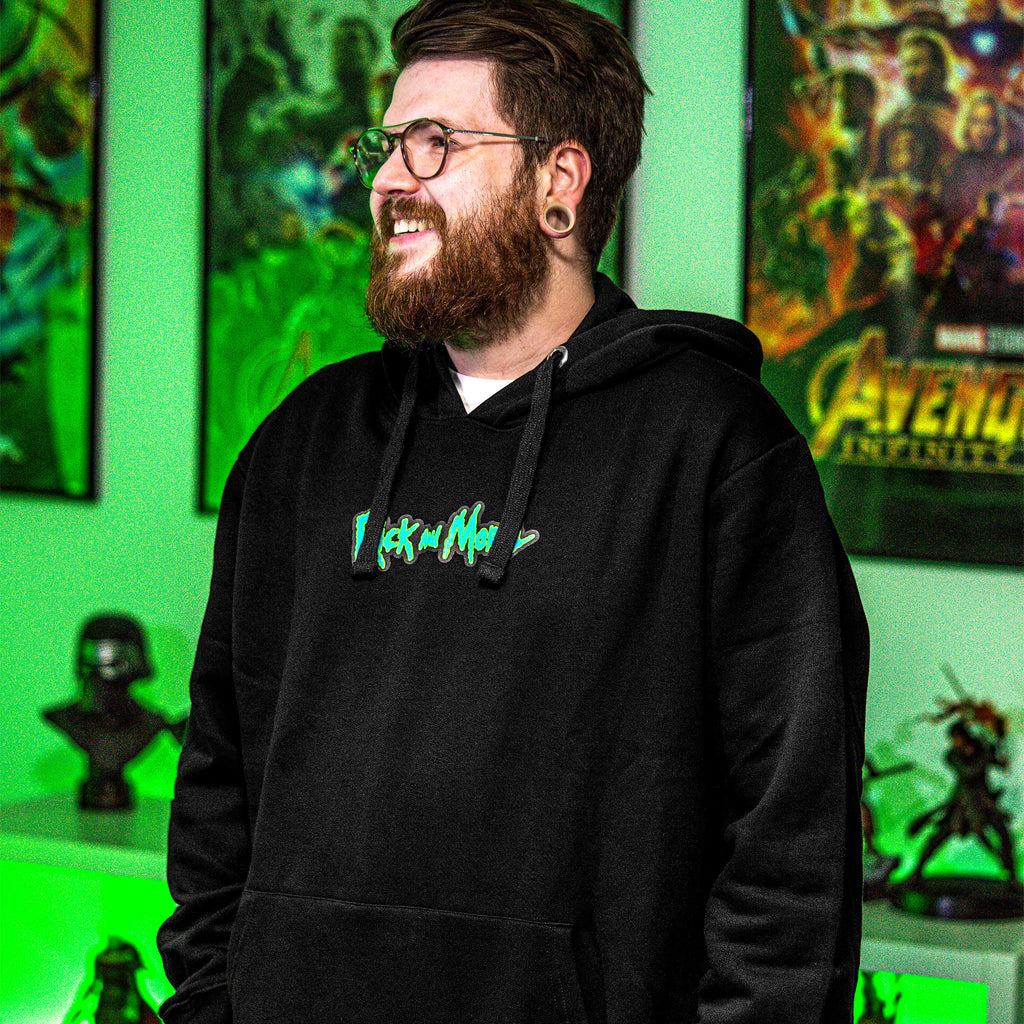 Productafbeelding Rick en Morty - Portal Boyz Glow in the Dark Hoodie zwart