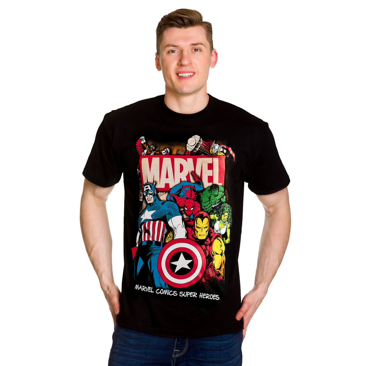 Productafbeelding Marvel Comics Superhelden T-shirt zwart