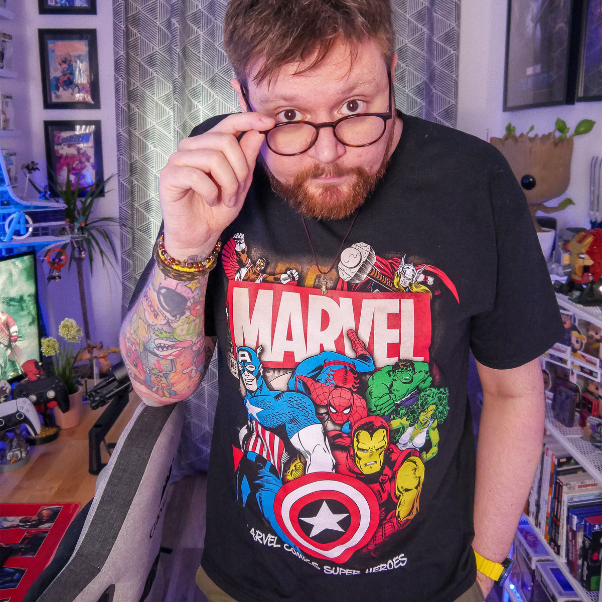 Productafbeelding Marvel Comics Superhelden T-shirt zwart
