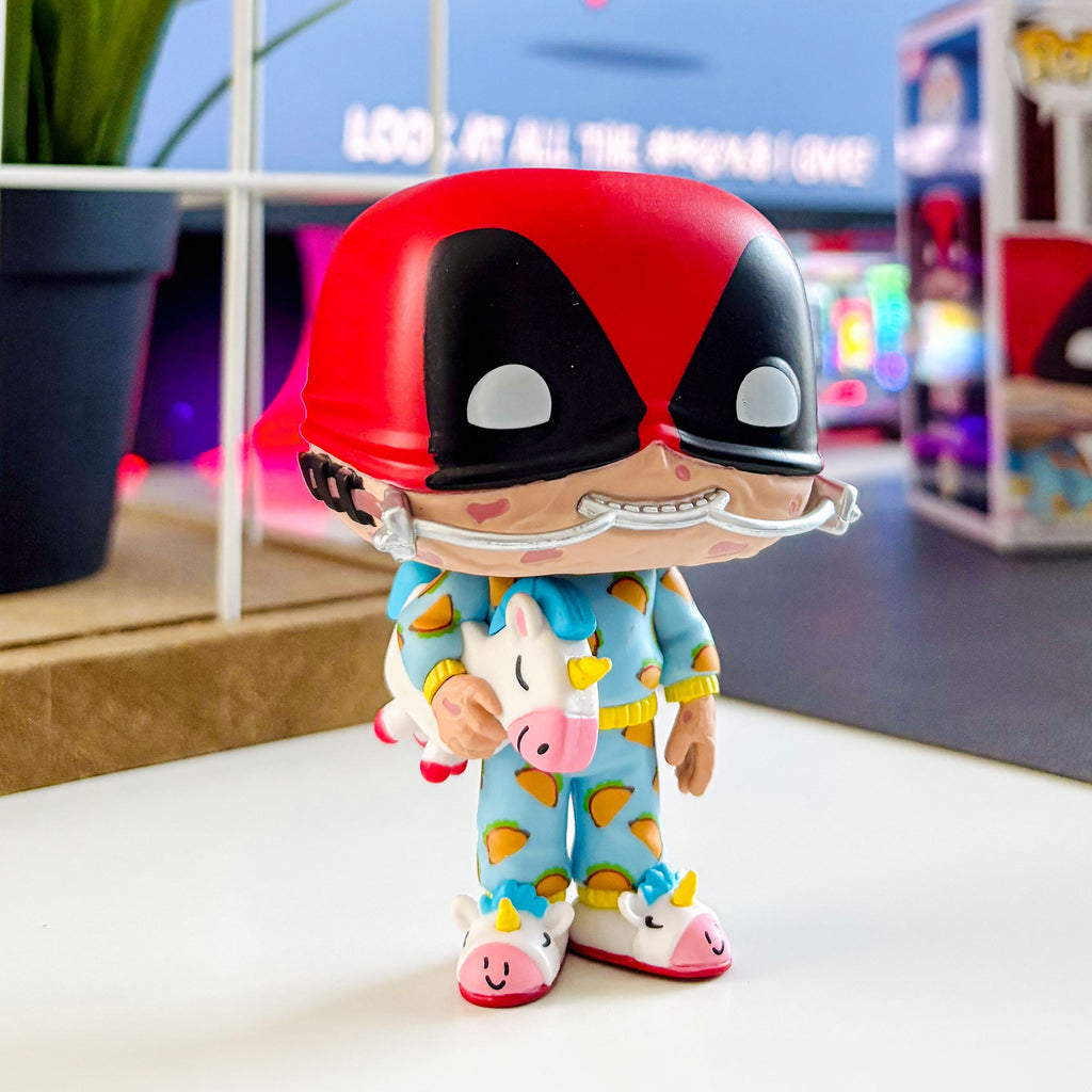 Productafbeelding Deadpool in Pyjama Sleepover Funko Pop Bobblehead Figuur