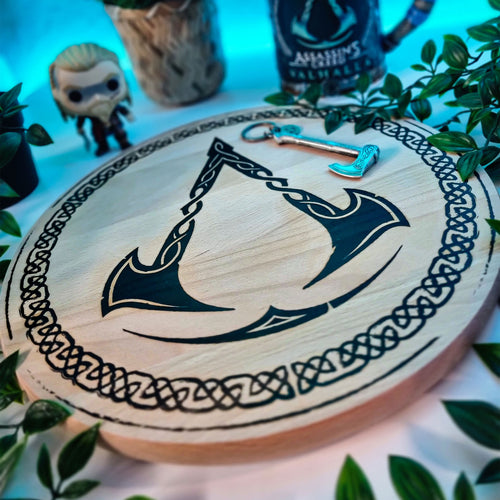 Productafbeelding Assassin's Creed - Valhalla Logo Snijplank Beuken