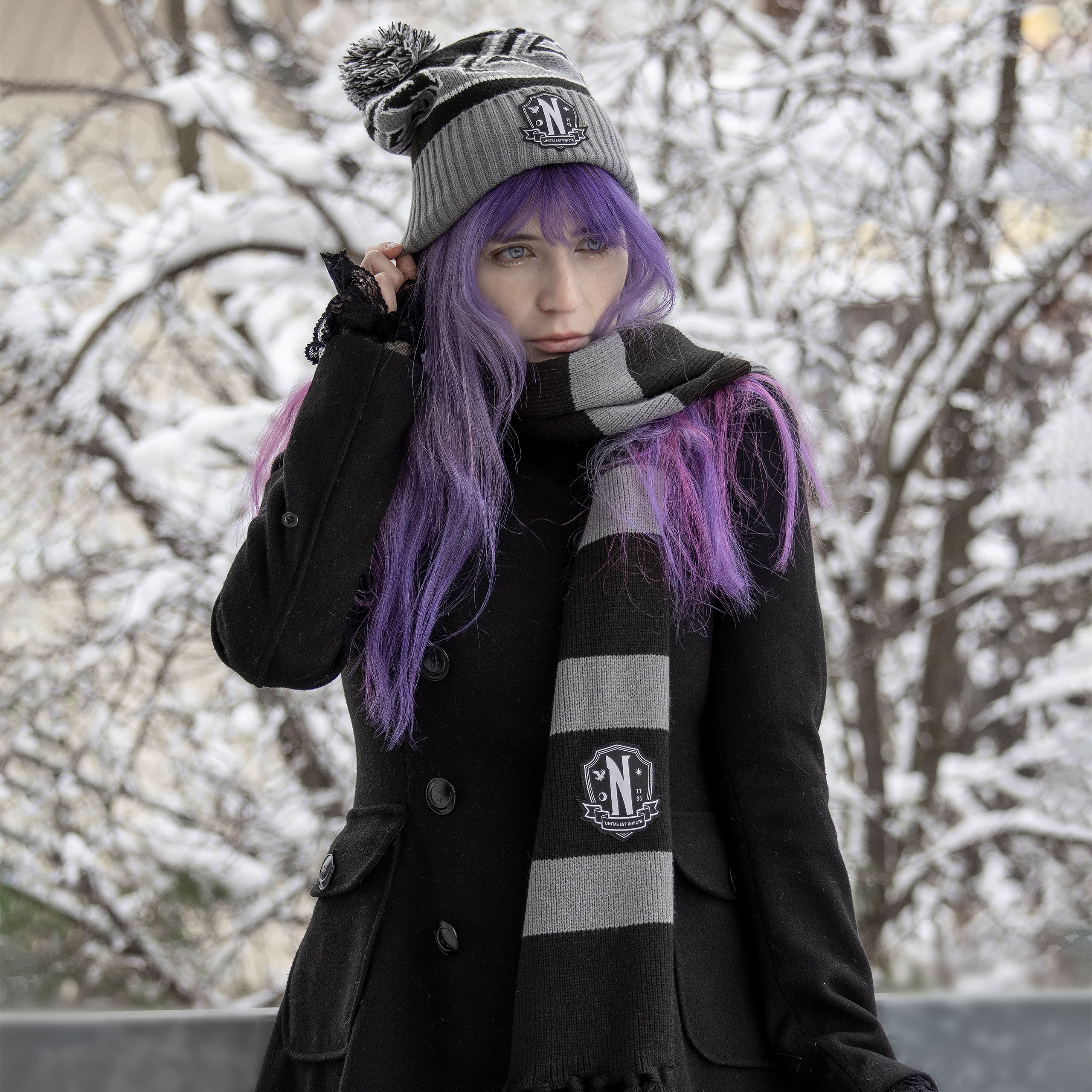 Productafbeelding Wednesday - Nevermore Academy Sjaal