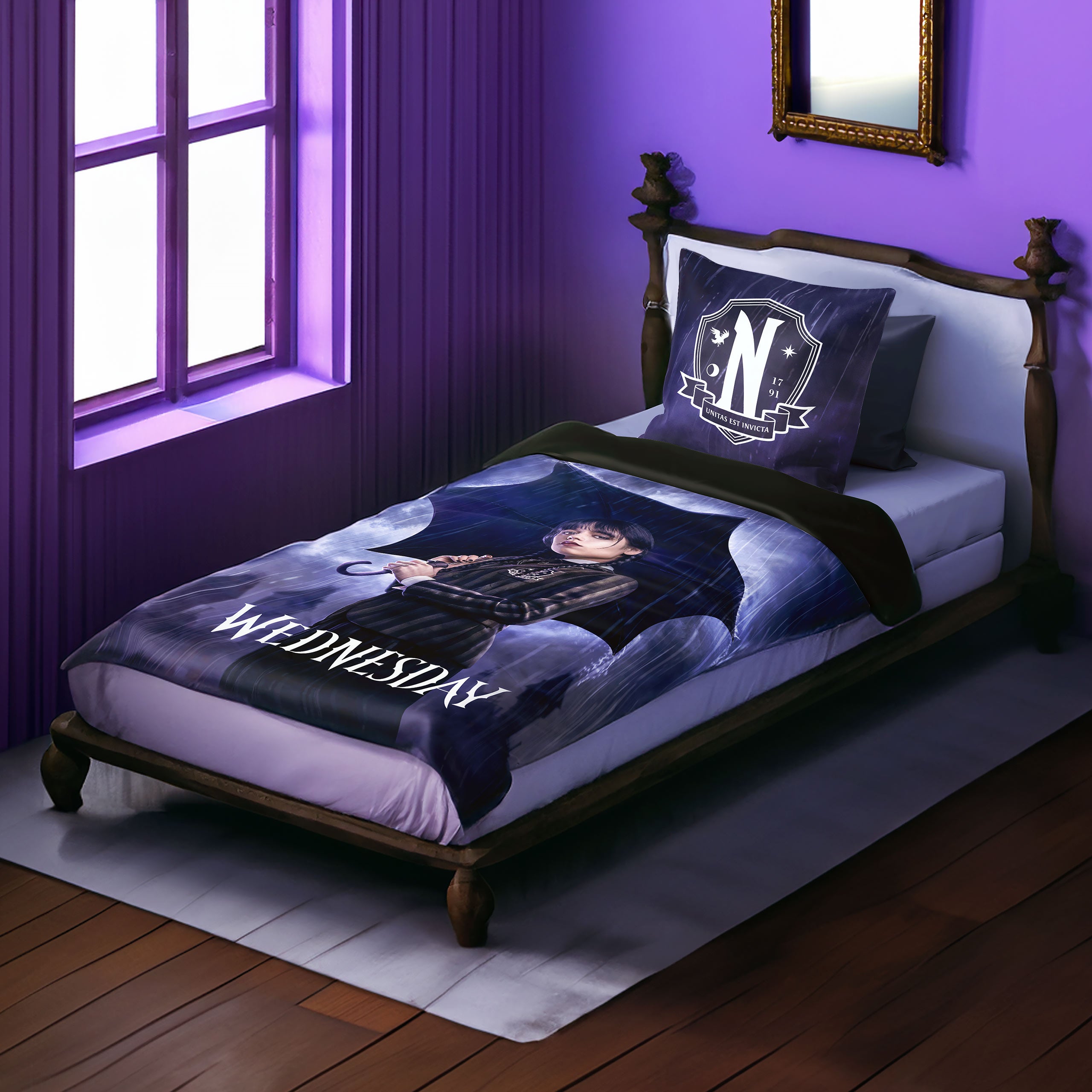 Productafbeelding Wednesday - Nevermore Academy Beddengoed