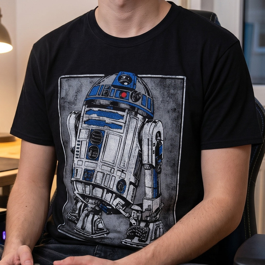 Productafbeelding Star Wars - R2D2 Portret T-shirt zwart