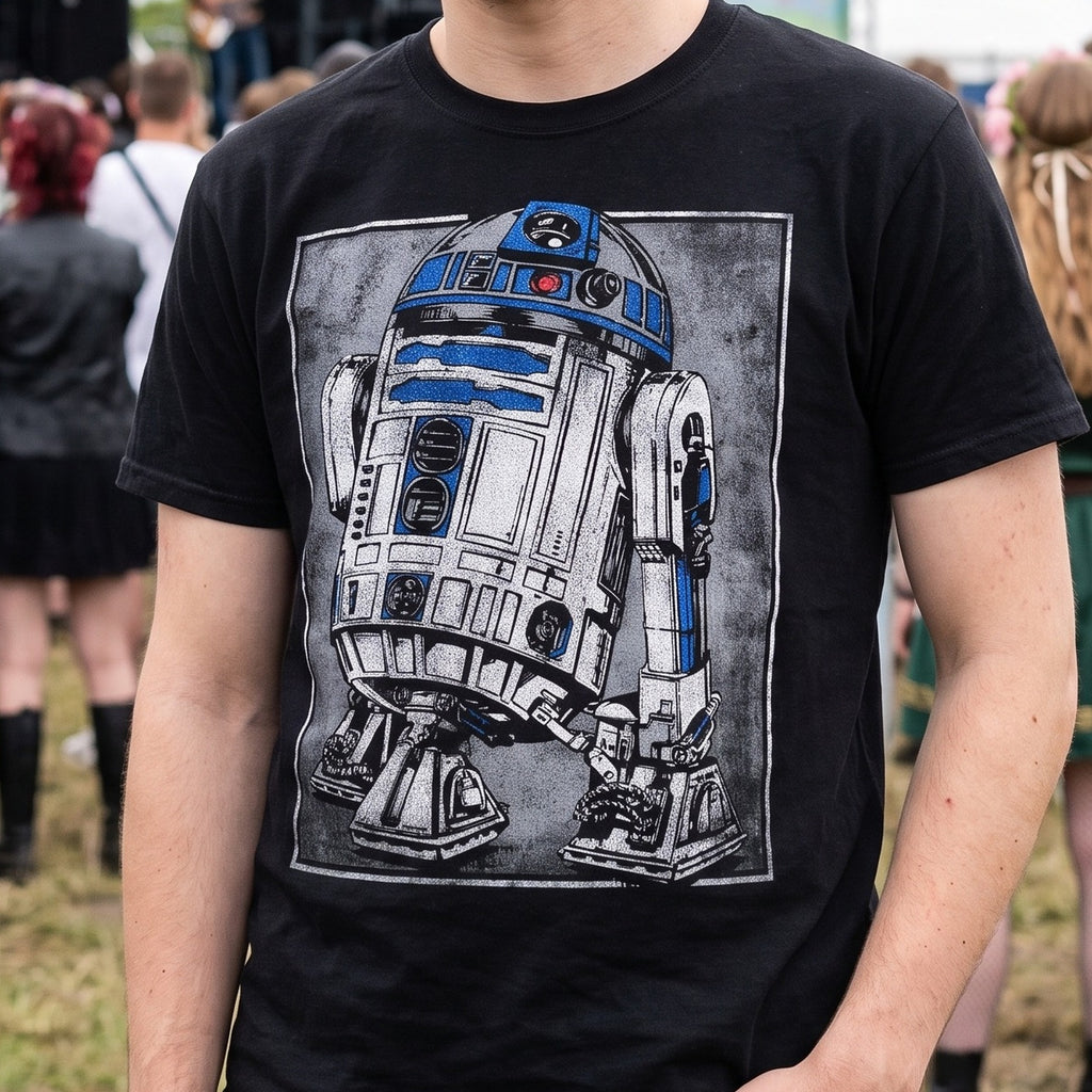 Productafbeelding Star Wars - R2D2 Portret T-shirt zwart