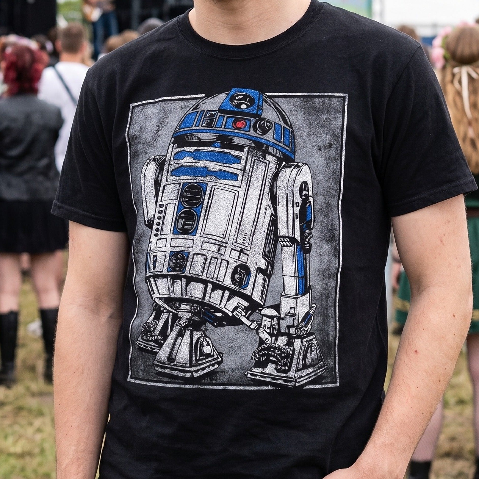 Productafbeelding Star Wars - R2D2 Portret T-shirt zwart