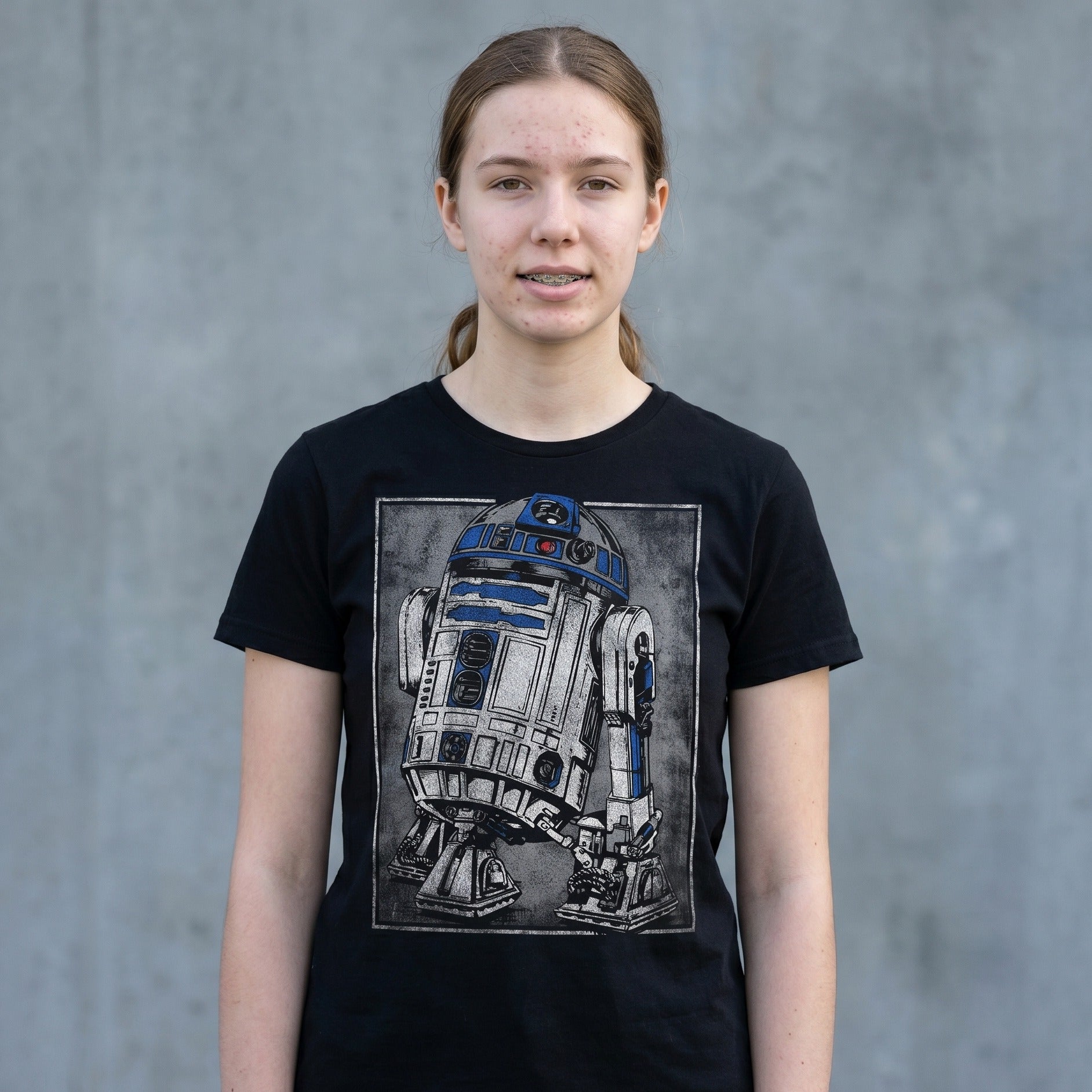 Productafbeelding Star Wars - R2D2 Portret T-shirt zwart
