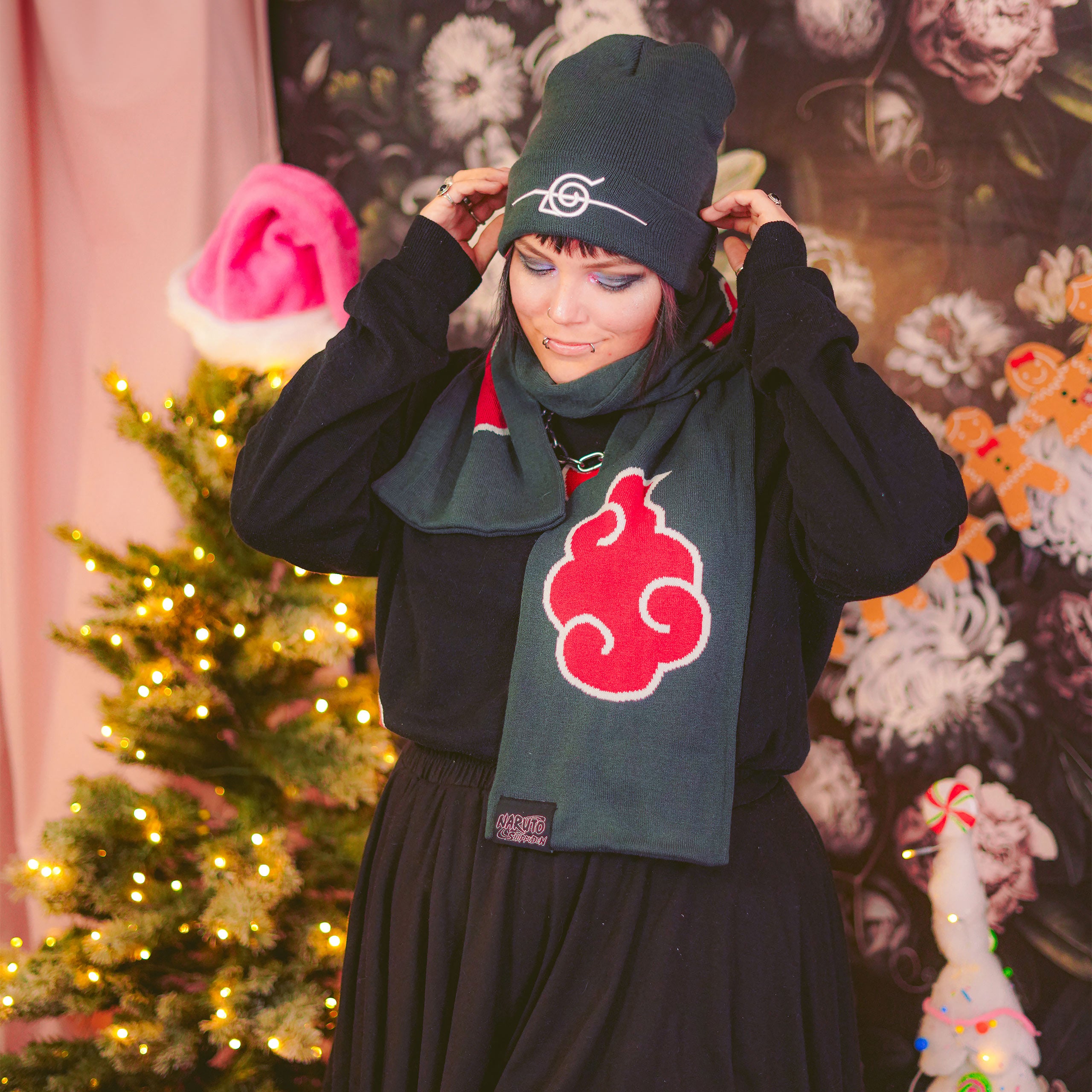 Productafbeelding Naruto - Akatzuki Muts en Sjaal Cadeauset