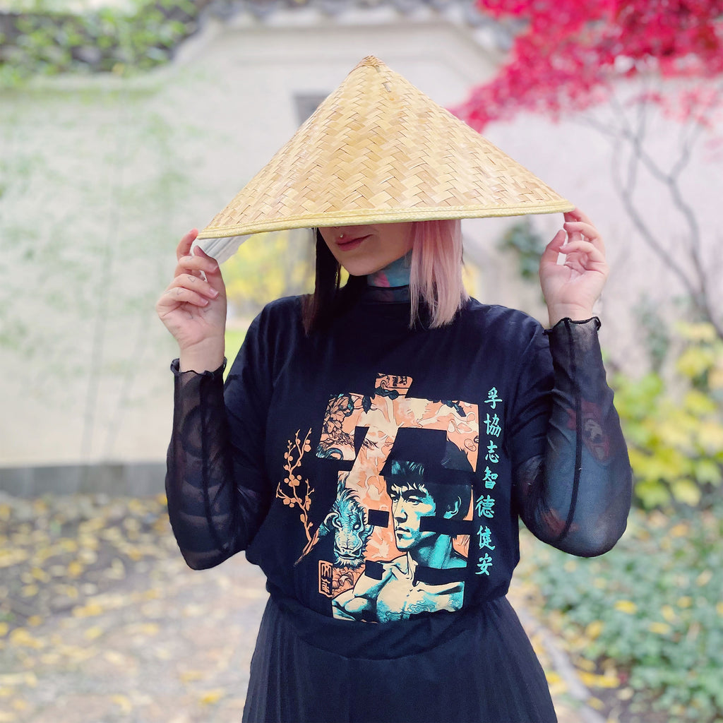Productafbeelding Kung Fu Kalligrafie T-shirt voor Bruce Lee fans zwart