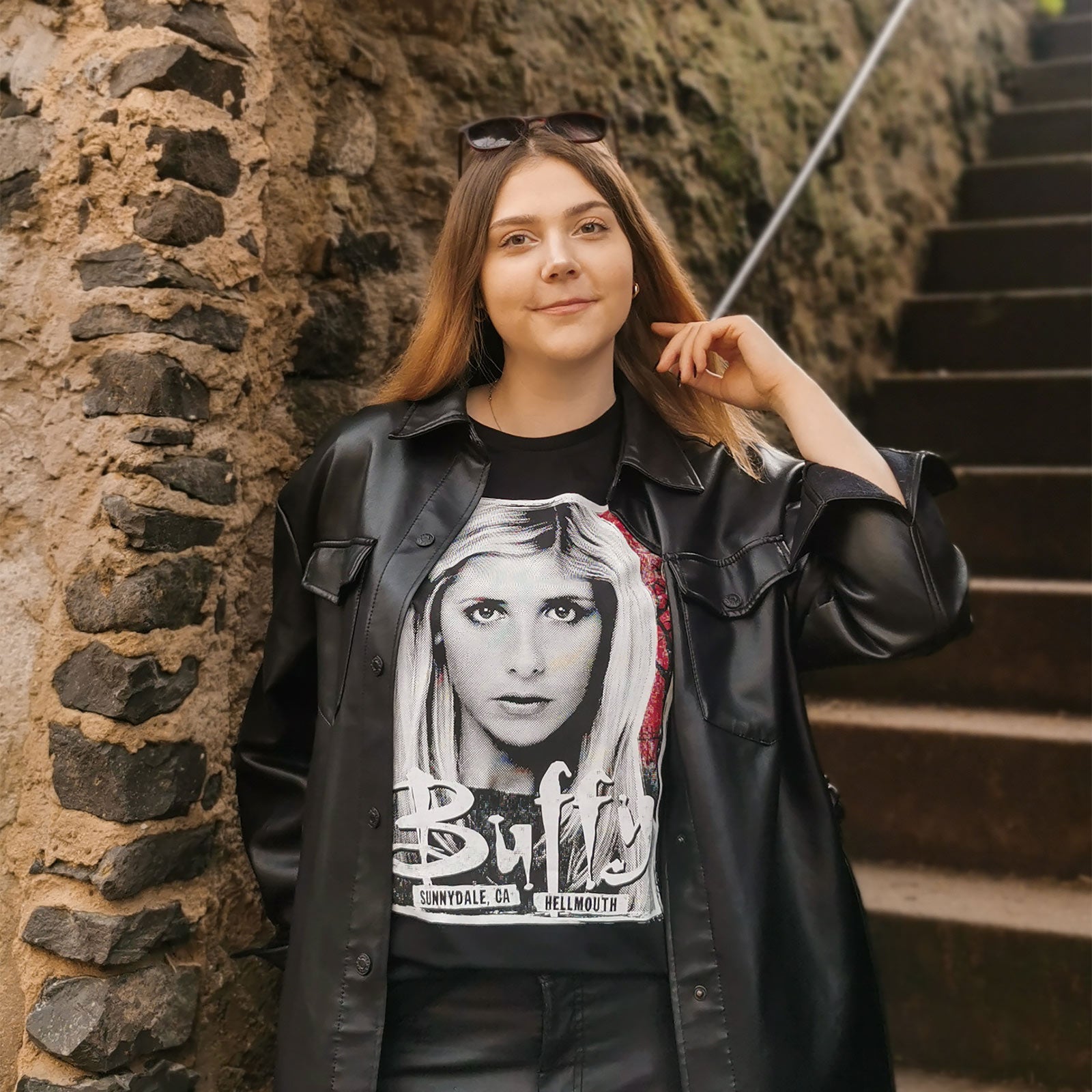 Productafbeelding Vampierjager T-shirt voor Buffy fans Zwart