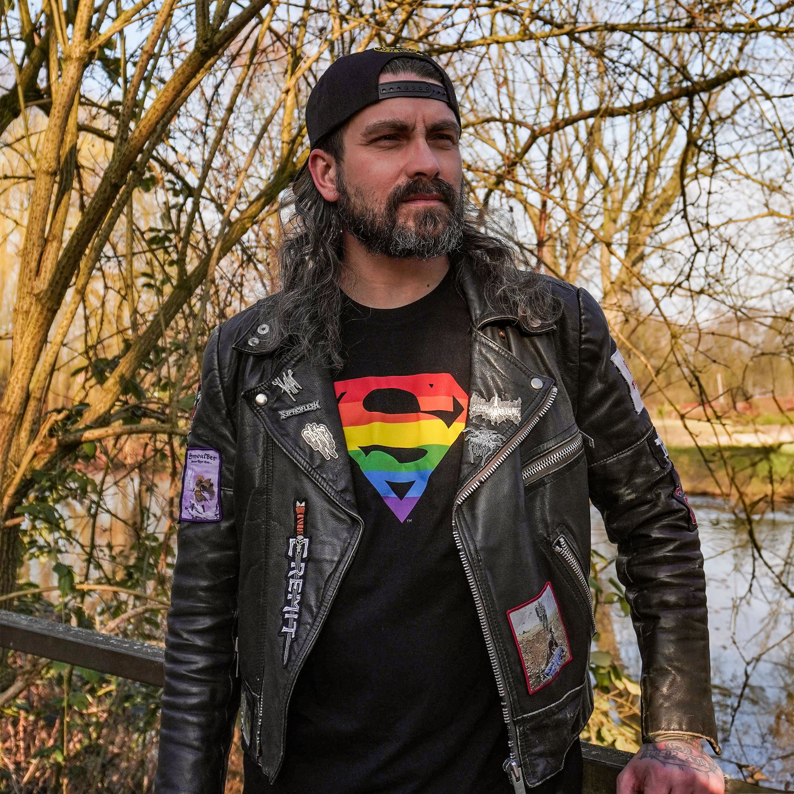Productafbeelding Superman - Pride Logo T-shirt zwart