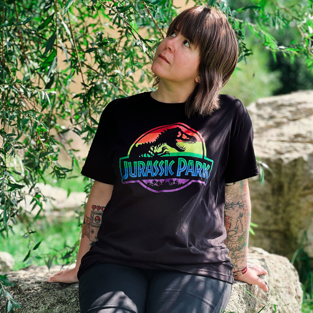 Productafbeelding Jurassic Park - Pride Logo T-Shirt Zwart