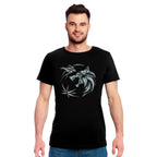 Productafbeelding Witcher - Wolf Medaillon T-shirt zwart
