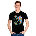 Productafbeelding Witcher - Bloemen Wolf Medaillon T-Shirt zwart