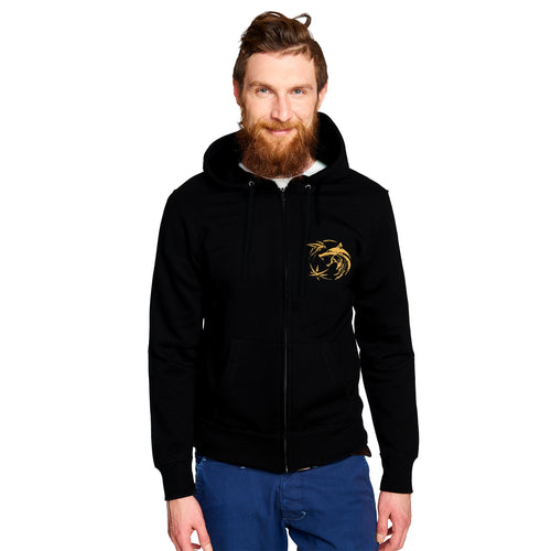 Productafbeelding Witcher - Geralt Witte Wolf Hoodie Zwart